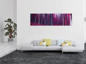Obraz różowego lasu (170x50 cm)