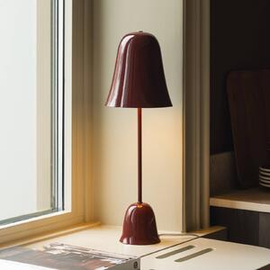 Globen Lighting Lampa stołowa Blåklockan, czerwony, salon / jadalnia, metal, skandynawski