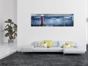 Obraz - Latarnia morska na klifie (170x50 cm)