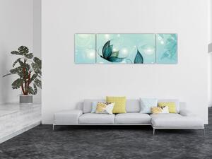 Obraz - Niebieskie motyle (170x50 cm)