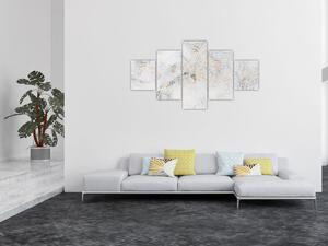 Obraz białej mandali (125x70 cm)