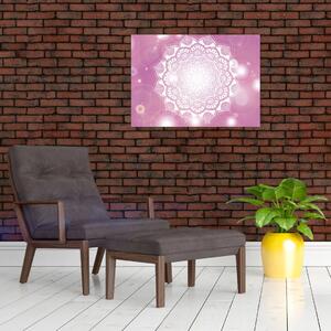 Obraz mandali na różowym tle (70x50 cm)