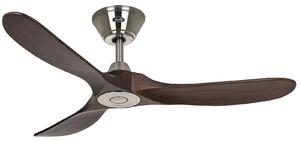 Wentylator sufitowy ECO GENUINO chrom/orzech 122 cm – CasaFan CasaFan, Eco Genuino, drewniany, salon, drewno, nowoczesny