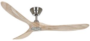 Wentylator sufitowy ECO GENUINO chrom/jasne drewno 152 cm – CasaFan CasaFan, Eco Genuino, drewniany, salon, drewno, nowoczesny