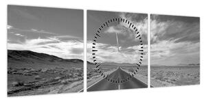 Obraz drogi (z zegarem) (90x30 cm)