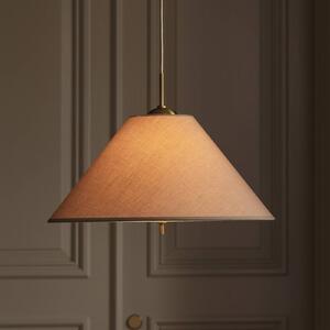 Globen Lighting Lampa wisząca IRIS, możliwość ściemniania, brązowy / rdzawy, salon / jadalnia, tkanina / materiał / jedwab, skandynawski