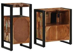 Nowoczesny zestaw mebli łazienkowych z litego drewna - minimalistyczny design i duża przestrzeń do przechowywania