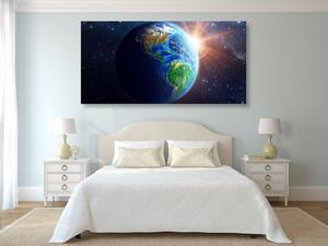 Obraz błękitna planeta Ziemia