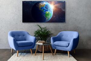 Obraz błękitna planeta Ziemia