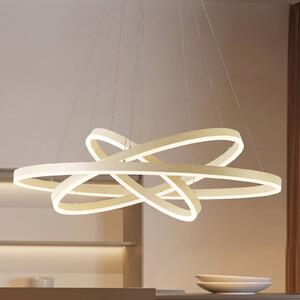 Lampa wisząca Albiona Arcchio, możliwość ściemniania, kremowy / amber, metal, nowoczesny