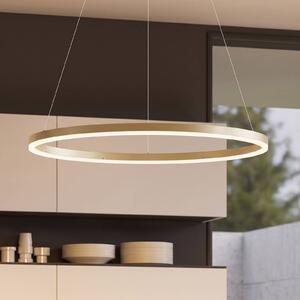 Lampa wisząca Albiona Arcchio, możliwość ściemniania, kremowy / amber, kuchnia, metal, nowoczesny