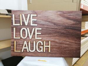 Obraz ze słowami - Live Love Laugh