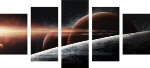 5-częściowy obraz planety w galaktyce
