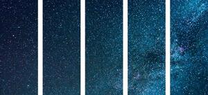 5-częściowy obraz piękna droga mleczna między gwiazdami