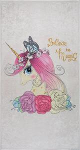 Dywan dziecięcy odpowiedni do prania w kolorze kości słoniowej 100x160 cm Cute Unicorn – Vitaus