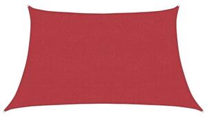 Żagiel przeciwsłoneczny, 160 g/m², czerwony, 3/4x2 m, hdpe