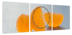Obraz mandarynek (z zegarem) (90x30 cm)