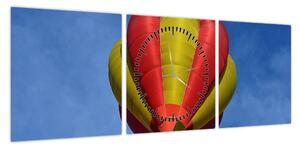 Obraz latającego balonu (z zegarem) (90x30 cm)