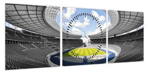 Obraz - stadion piłkarski (z zegarem) (90x30 cm)