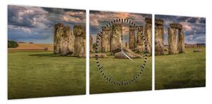 Obraz Stonehenge (z zegarem) (90x30 cm)