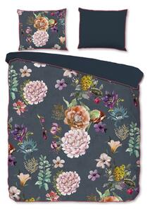 Antracytowa pościel dwuosobowa z satyny bawełnianej 240x220 cm Parma – Descanso
