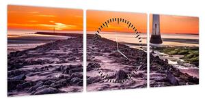 Obraz latarni morskiej (z zegarem) (90x30 cm)