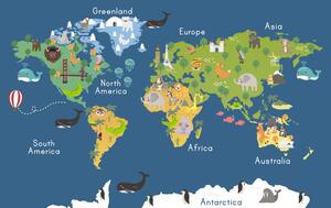 Obraz mapa świata dla dzieci