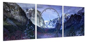 Obraz - Yosemite, USA (z zegarem) (90x30 cm)