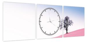 Obraz - Różowy sen (z zegarem) (90x30 cm)
