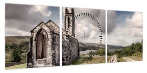 Obraz - Kościół irlandzki (z zegarem) (90x30 cm)
