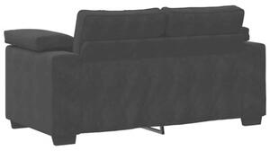 Sofa dwuosobowa czarna 160x77x82 cm aksamitna