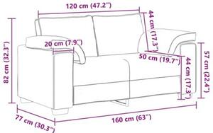 Sofa dwuosobowa czarna 160x77x82 cm aksamitna