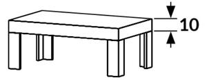 Ława do salonu w wysokim połysku Simple 100x60 biały