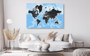 Obraz na korku współczesna mapa świata