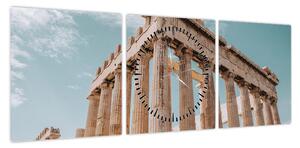Obraz - Starożytny Akropol (z zegarem) (90x30 cm)
