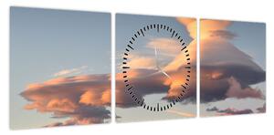 Obraz - Magiczne niebo (z zegarem) (90x30 cm)