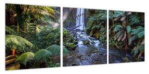 Obraz australijskiego lasu deszczowego (z zegarem) (90x30 cm)