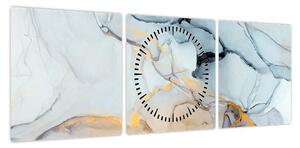 Obraz - marmur (z zegarem) (90x30 cm)