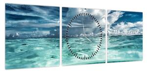 Obraz - Widok pod poziomem morza (z zegarem) (90x30 cm)