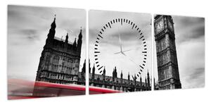 Obraz - Houses of Parliament w Londynie (z zegarem) (90x30 cm)