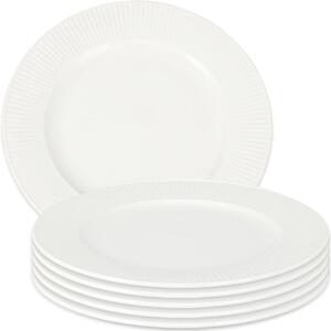 Zestaw 6 porcelanowych talerzy płytkich Linie 27 cm