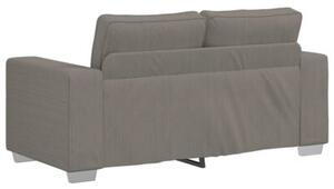 Sofa dwuosobowa jasnoszara 160x77x82 cm tkanina sztruksowa