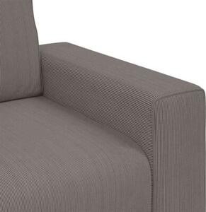Sofa dwuosobowa jasnoszara 160x77x82 cm tkanina sztruksowa