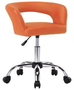 Krzesła stołowe, 4 szt., pomarańczowe, sztuczna skóra