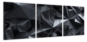 Obraz - Abstrakcja geometryczna (z zegarem) (90x30 cm)