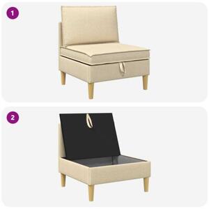 Sofa z miejscem do przechowywania tkanina