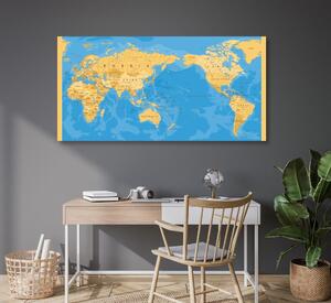 Obraz na korku mapa świata w ciekawym designie