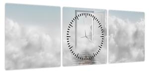 Obraz - Drzwi do nieba (z zegarem) (90x30 cm)