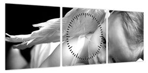 Obraz anioła dziecka (z zegarem) (90x30 cm)