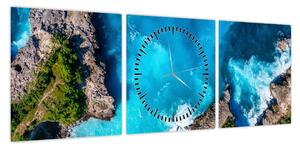 Obraz - Zatoka na Bali (z zegarem) (90x30 cm)